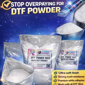 DTF Transfer Adhesive Powder - 1kg for DTF Printing Needs, Durable Heat Press Adhesion, Flexible Polyester Polyurethane
