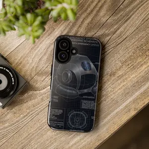 Subnautica Lifepod 5 Emergency System Case for iPhone 13 to 17 & Samsung S21 to S22 - Available in MagSafe and Non-MagSafe - Technical Blueprint Sci-Fi Survival Gaming Graphic Cover - Heavy Duty Shockproof Daily Protection Phone Shell