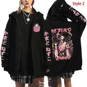 Fashion autumn and winter anime sportswear new hoodie women's casual personalized zipper hooded pullover jacket street wear