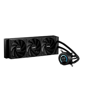 VEVOR CPU Liquid Cooler, AIO CPU Water Cooler - 360mm PWM Fans & Pump, Freestyle Images, GIFS, MP4, ℃   or Speed in 2.1'' LCD Display, Fits Intel 115X/1366/2011/1700/1200, AMD AM4/AM5