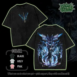 Devil May Cry Vergil the omega and alpha king son of sparda Anime Manga Clothes game Vintage Cotton 2 sided Washed Tshirt, Hoodie graphic Tee Top streetwear unisex shirt