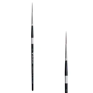 Trekell Crimson Taklon Short Handle Artist Brush - Size #0 Script/Rigger
