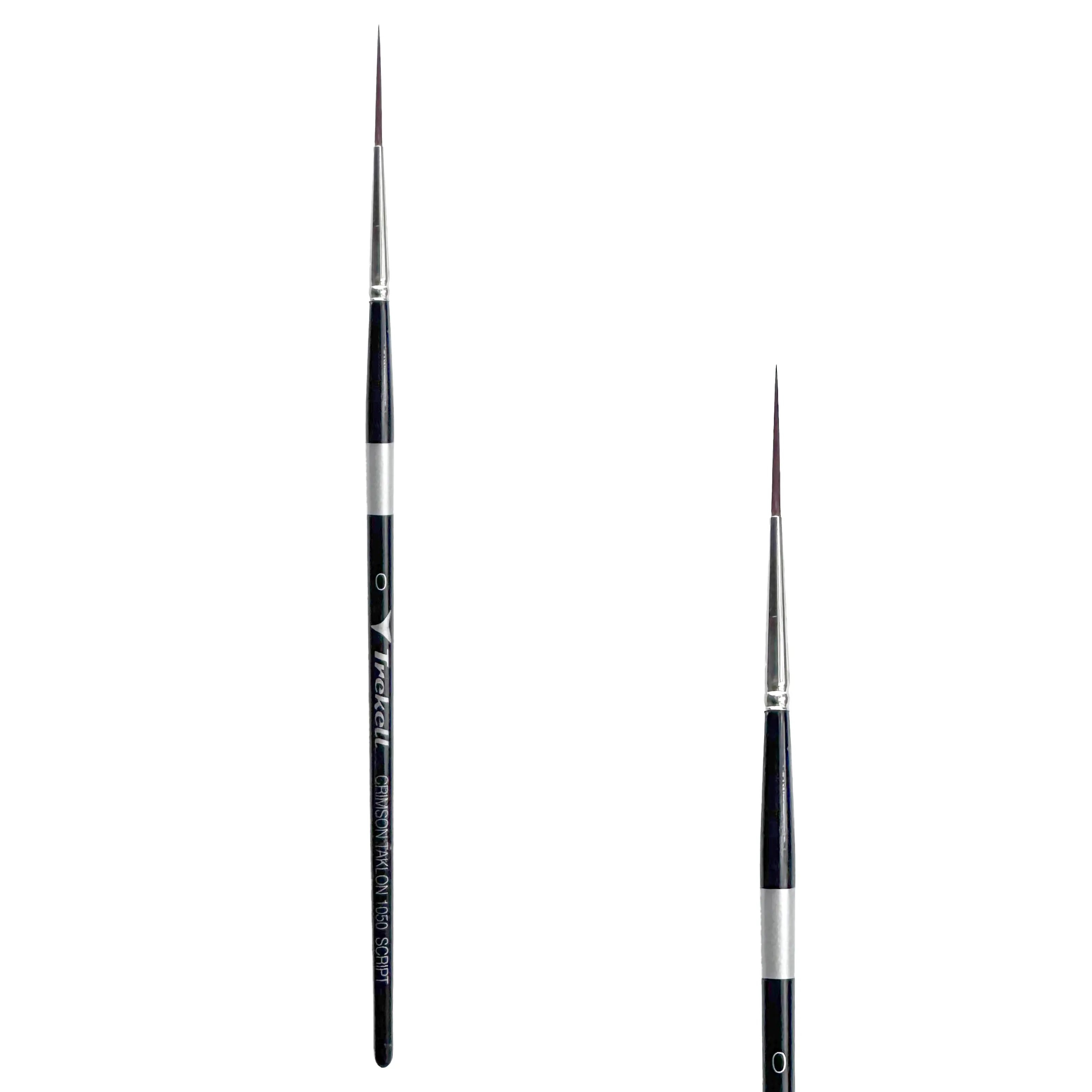 Trekell Crimson Taklon Short Handle Artist Brush - Size #0 Script/Rigger