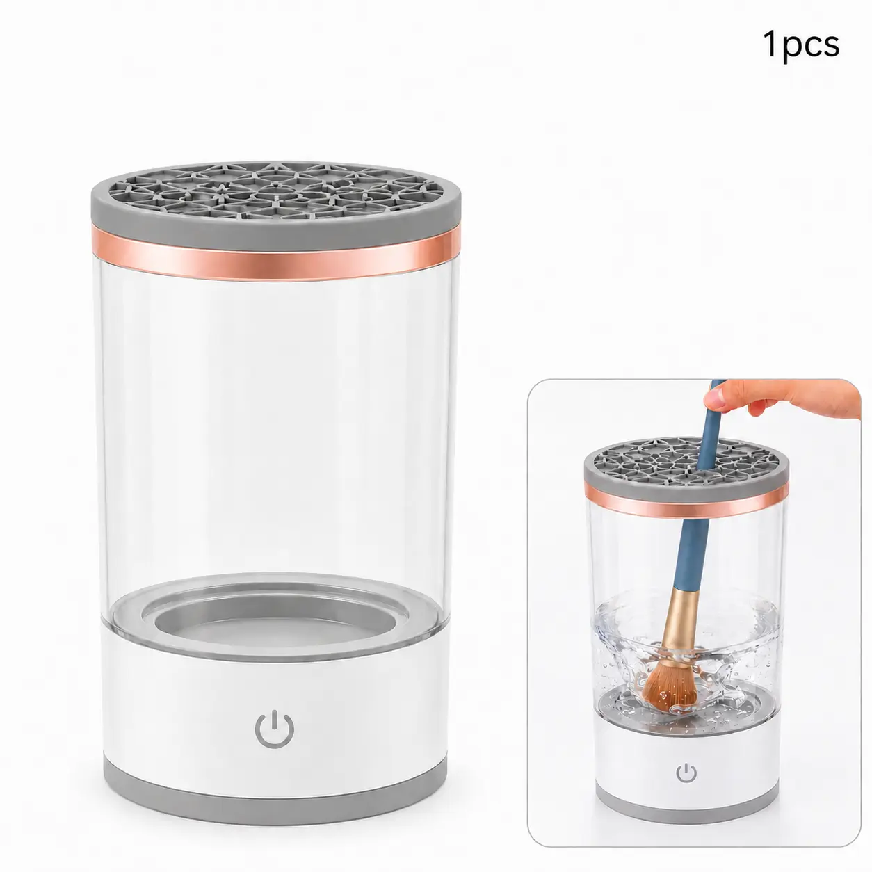 Makeup Brush Cleaner, Silicone Cosmetic Brush Cleaning Tool for Deep Cleaning Foundation Brushes, Sponges & Beauty Tools