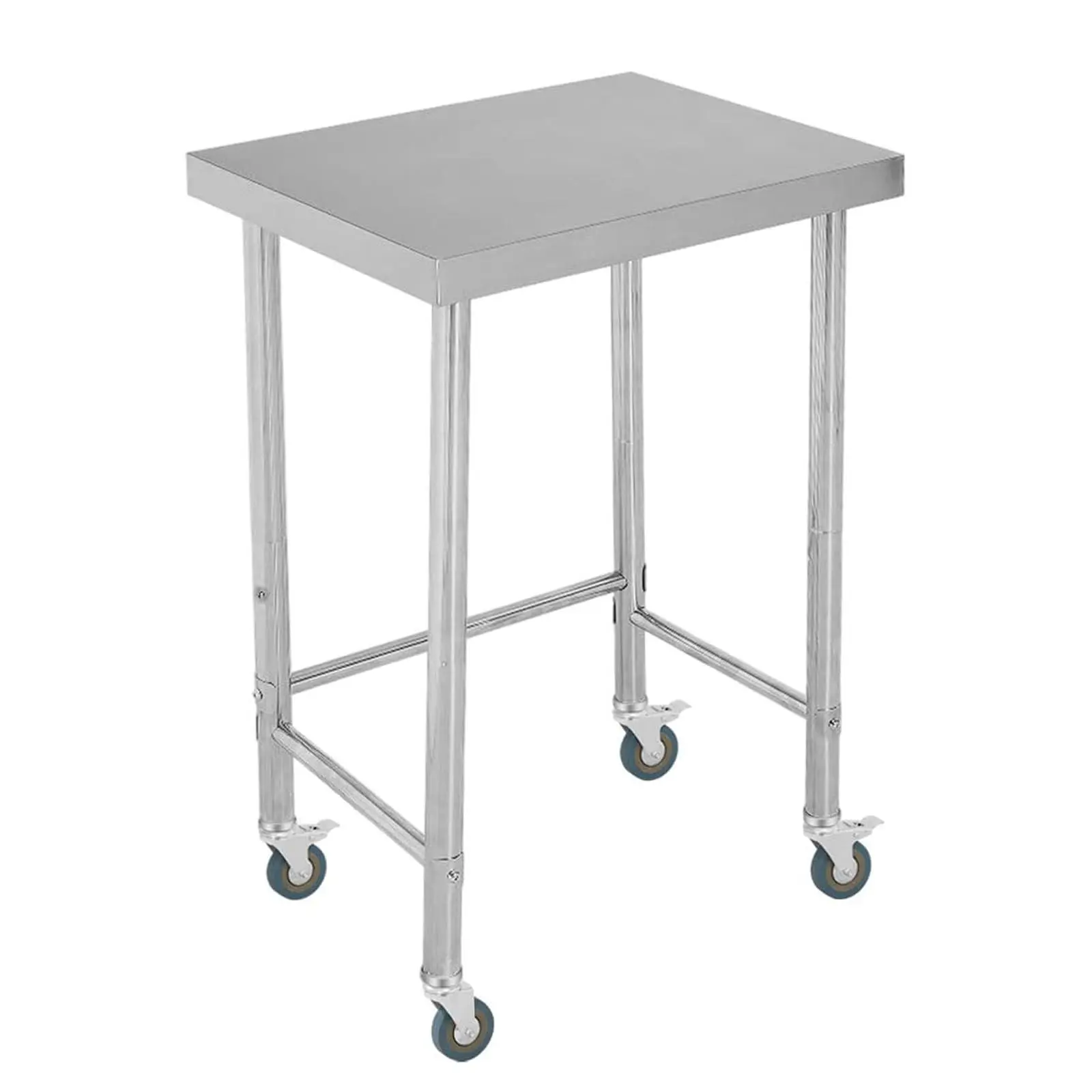 GARVEE Heavy Duty Stainless Steel Prep Table for Kitchen & Restaurant - 18x24x35in Professional Utility Workbench - 400lbs Capacity Rust Resistant Food Prep Station with Open Base & Fixed Legs