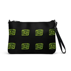 Crossbody bag  Black/monster green tape by Get There Lifestyle