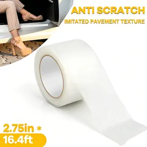 Clear PEVA Anti-Scratch Car Door Sill Protector Tape, Non-Slip Nano Adhesive Guard Strip, 2.75in x 16.4ft Universal Automotive Bumper & Threshold Protection Film