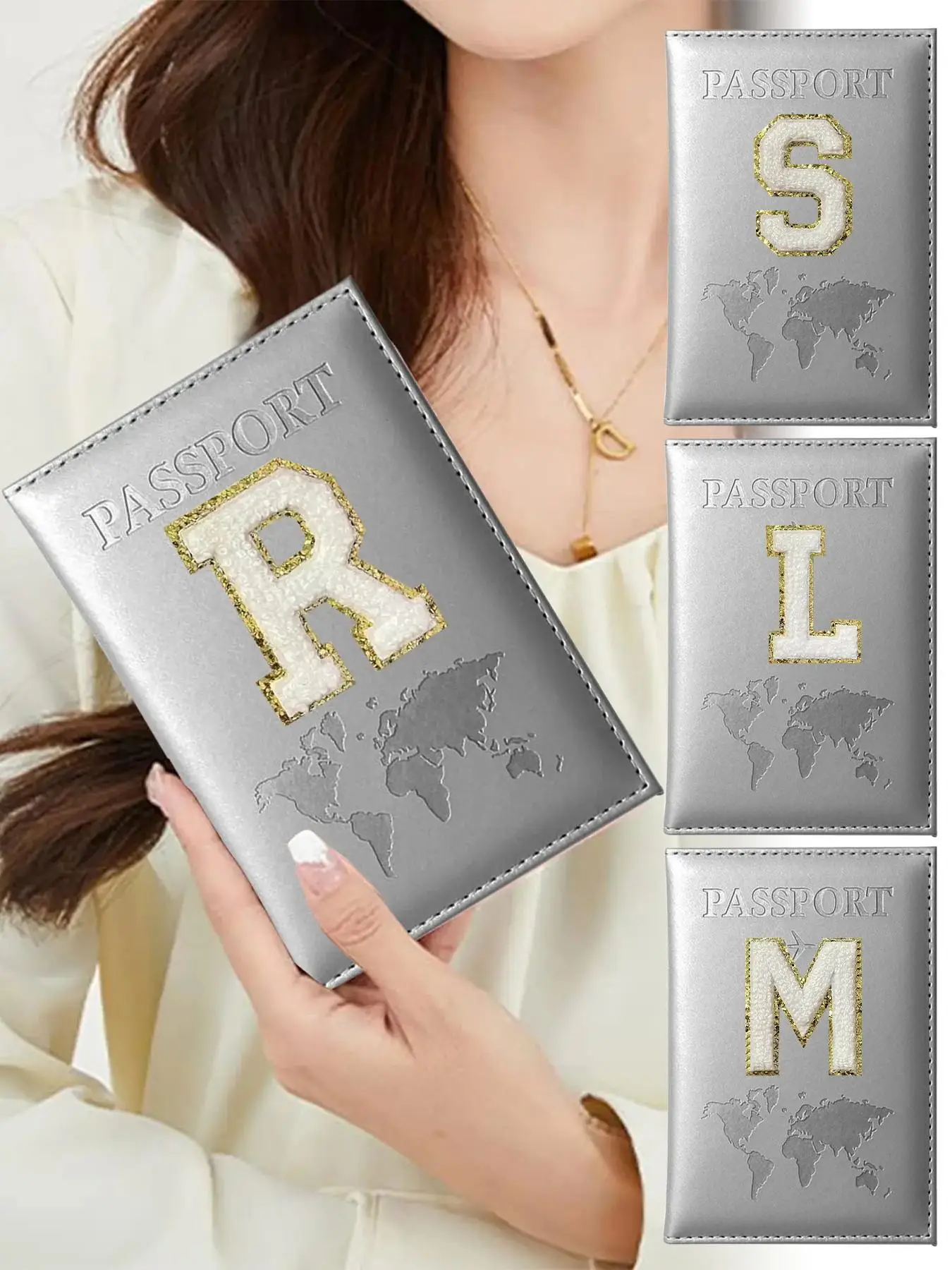 Letter Pattern Passport Case, Fashionable Travel Passport Case, Personalization Passport Holder Cover, Credit Card Holder for Men and Women, Vacation