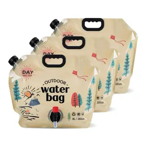 1/3PCS Water Storage Containers 2.1 Gallon Collapsible Water Jug - Reusable BPA Free Foldable Empty Gallon Jug for Water Storage, Water Bag for Outdoor Hiking Emergency Prep Camping Essentials