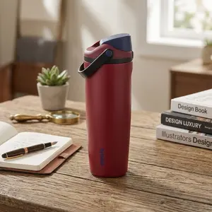 Owala Burgundy Bay 30,40oz FreeSip Sway Tumbler, Leakproof Insulated Stainless Steel Water Bottle, Aesthetic Travel Cup