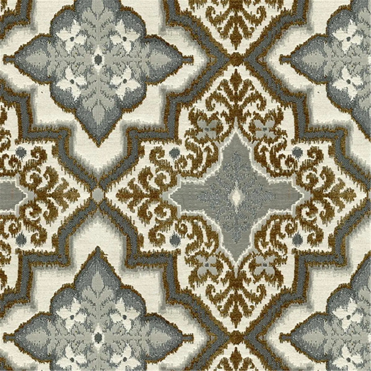 Monarch 608 100% Polyester Linen-Like Dressmaking & Batik Fabric - Fire Retardancy: NFPA 260 Class 1, Medalion Traditional Large Scale, Pilling: ASTM D3511 Class 3 Pass, Repeat Length:14.7" Up the Roll, Seam Slippage: ASTM-D4034 Pass