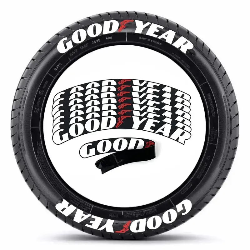 2026 New Tire Letter Stickers Rubber 3D Car Motorcycle Wheel Stickers Custom Car Accessories Decoration Decals for car motorcycle Style For your Cars