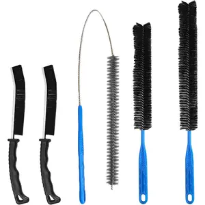 5-Count Dryer Vent Cleaner Kit - Dryer Lint Brush Vent Cleaner with Refrigerator Coil Brush, Flexible Cleaning Tool for Dryer Duct, Washer & Home Appliance Brush