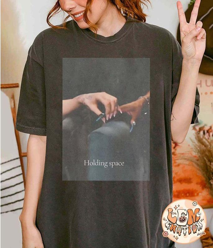 Sweatshirt and Comfort Colors  Retro Wicked Shirt, Holding Space Ariana Cynthia Finger Hold Defying Gravity Meme Wicked Movie Gift Broadway Shirt, Glinda Elphaba Shirt