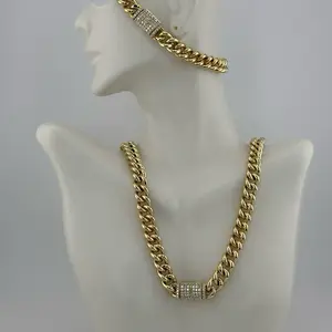 14k gold plated  Xuping set   Bracelet 7.5”  Chain 20”