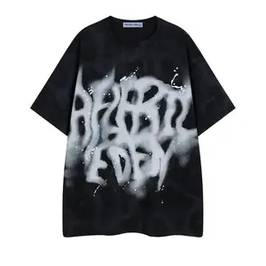 Aelfric Eden Abstract Print Washed Tee Grunge Graphic Album T-Shirt