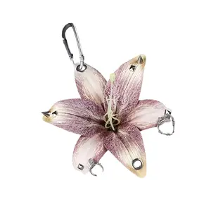 Realistic Artificial Flower Keyring Soft PVC Materials Daily Use Decoration