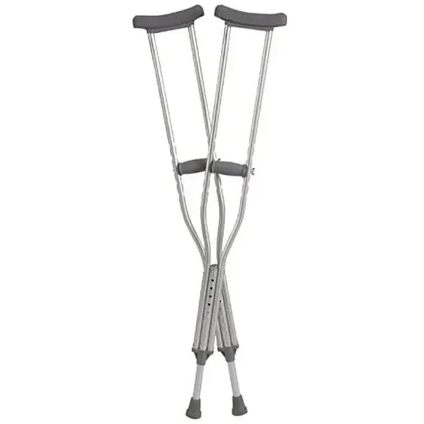 Cardinal Health Push Button Axillary Crutch, Adult - Height 62-70 in, Adjustable