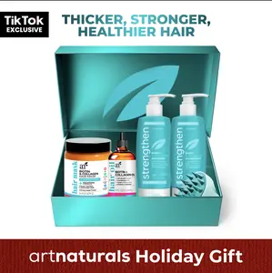 ArtNaturals Biotin + Collagen Ultimate Hair Growth Bundle - Volumizing Shampoo Conditioner Hair Mask & Oil for Thicker Stronger Healthier Hair