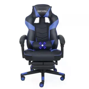 ELECWISH Gaming Chair Massage Swivel Office Chair Computer Seat with Footrest