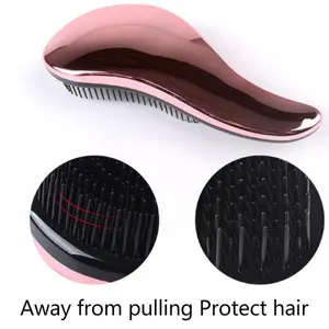 2 Pack Portable Detangler Hair Brush, Curved Handheld Smooth Hair Comb, Anti-Tangle Soft Bristle Hair Styling Brush for Women Travel Daily Use