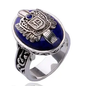 RING4U - The Vampire Diaries Ring New Fashion Punk Blue Enamel Ring For Women Men Fashion Jewelry Accessories 6D3008