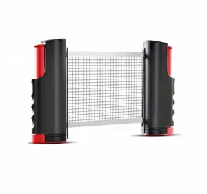 Retractable Ping Pong Table Tennis Net with Universal Ping Pong Rackets – Portable Adjustable Net Set for Any Table