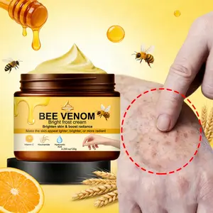Bee Venom Brightening Cream, containing hyaluronic acid, vitamin C, and niacinamide, brightens skin tone, hydrates and moisturizes, and enhances radiance for a brighter, more luminous complexion, Moisturizing, Hydrating, Daily