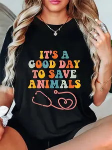 100% Cotton Unisex Vet Tech Save Animals Veterinarian Veterinary Assistant T-Shirt