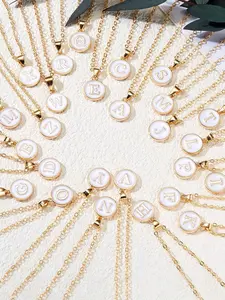 26 Letter Charm Pendant Necklace, Fashion Jewelry for Party, Daily Clothing Decor, Trendy All-match & Exquisite Jewelry for Birthday Gift