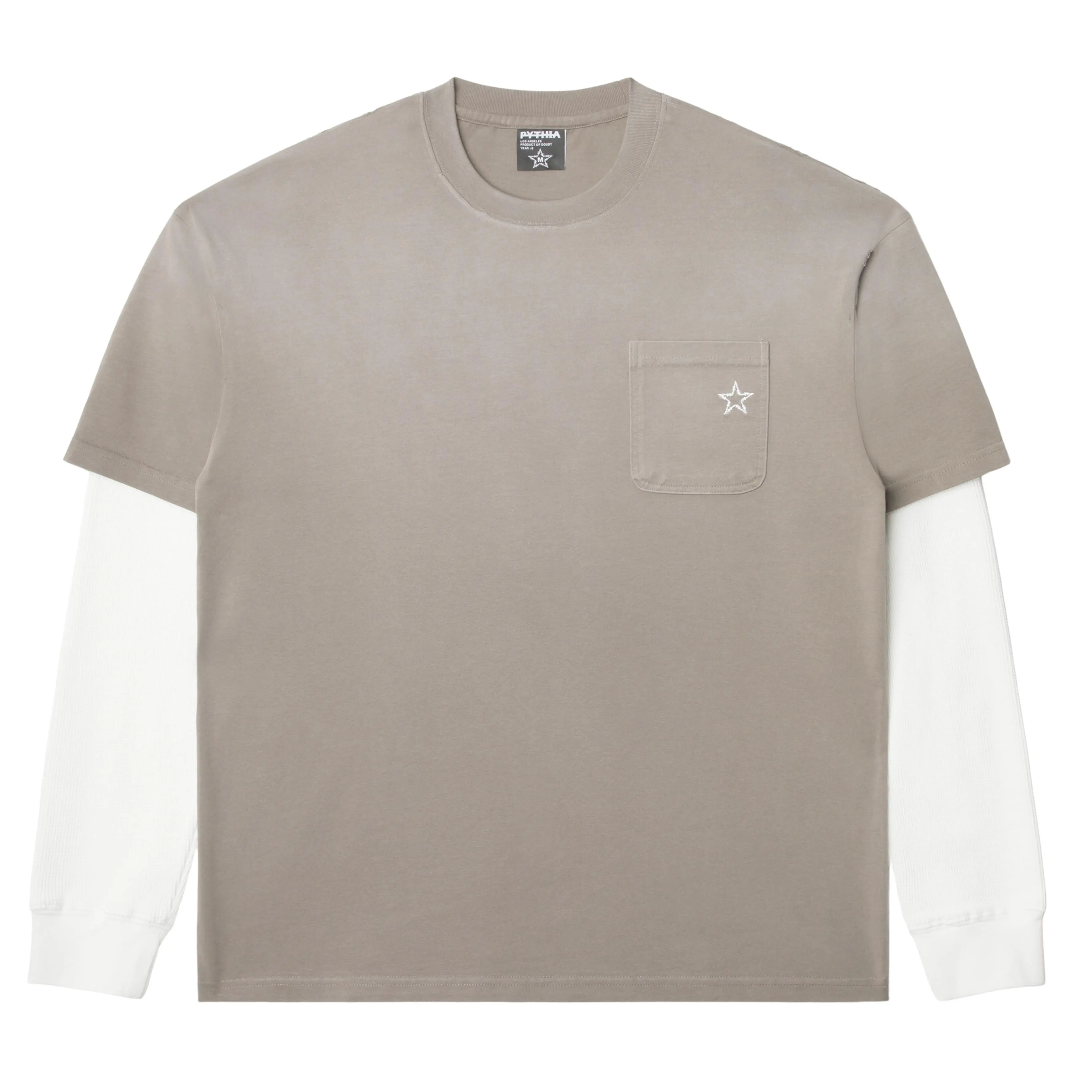 TWOFER WAFFLE LONG-SLEEVE - GREY