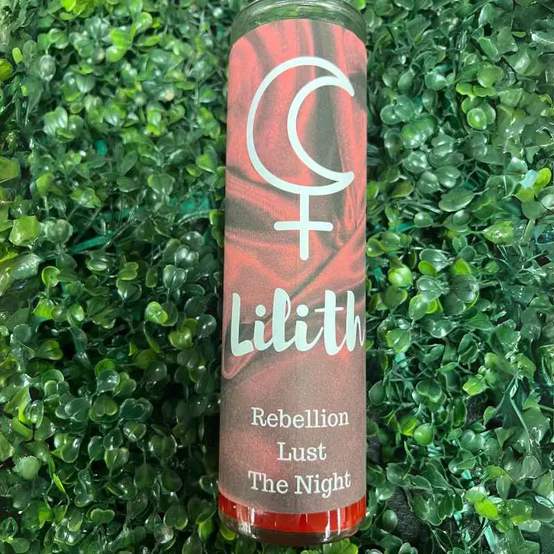 Lilith 7-Day Non-Toxic Paraffin Household Candle - Feminine Divine Sacred Mystery Witch Candle, Spiritual Awareness Home Decor, Altar Light Source