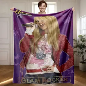 Hannah Montana Fleece Blanket, Kpop Merch For Fan, All Over Print Fleece Blanket, Gift For Fans, Trending Home Decor