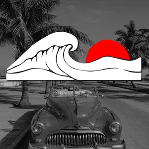 WAVES Stickers, fashion and cute stickers, For Cars, Trucks, Walls, Laptops, Windows, Motorcycles, Bumpers Or Crafts for your car décor