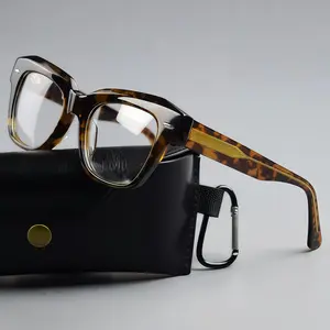 Square Acetate Eyeglasses Frames Fashion Retro Thick Reading Glasses Men Women