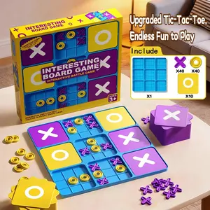 9-Grid Xo Board Early Education Table Game, Logic Training for Kids, Educational Two-Person Battle Parent-Child Interactive Toy