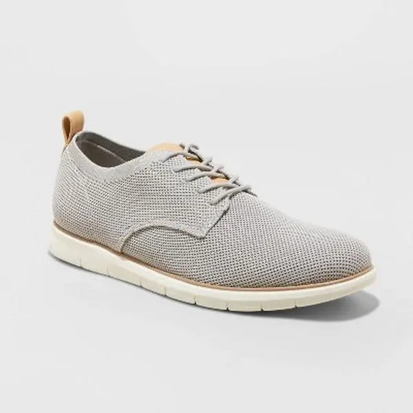 Goodfellow & Co Men's Knit Dress Shoes Upper Heel Strap Lace-Up, Closed, Casual