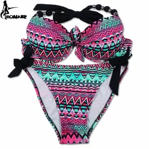 "Women's Push-Up Bikini Set - Brazilian Bathing Suit with Combined Sizes & Plus Size Options"
