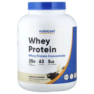 Nutricost Whey Protein Concentrate, Vanilla, 5 lb (2,268 g)