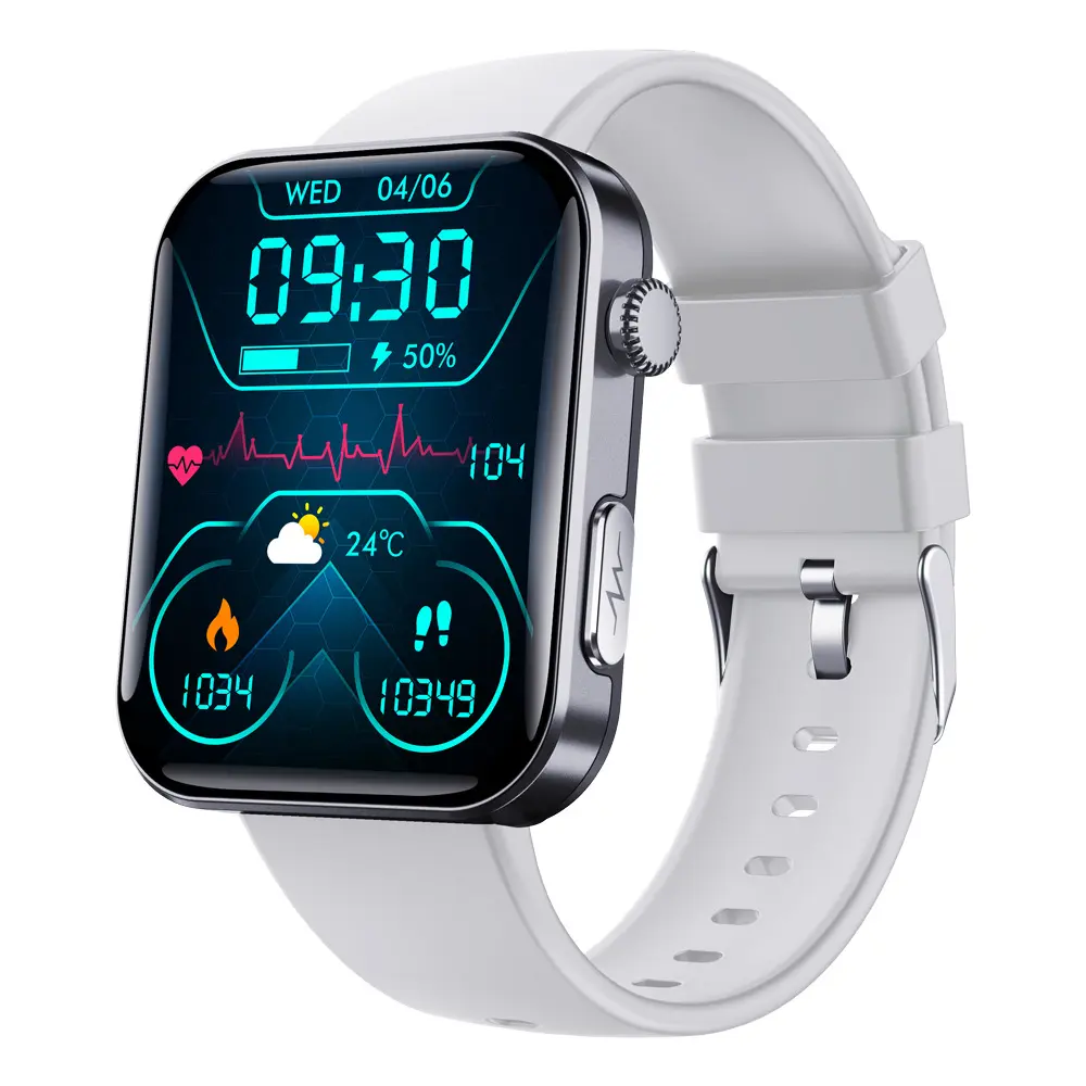 Health Smart Watch for Men & Women, 50 Workout Modes, Skin Oxygen & Blood Sugar Log Tracker, Heart Rhythm & Sleep Cycle Monitor, Hands-Free Bluetooth Call, 7-Day Battery, Phone Notifications, Compatible with iOS & Android Smartphones