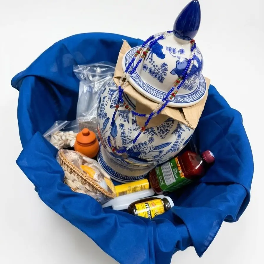 Olokun Spiritual Basket – Ritual & Cleansing Set