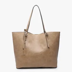 Jen + Co Iris Taupe 2-in-1 Gold Tote Bag
