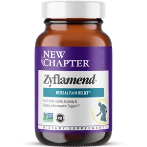 New Chapter Zyflamend Herbal Pain Relief+ & Joint Supplement + 10-in-1 Superfood Blends with Ginger & Turmeric for Healthy Inflammation Response - 60ct