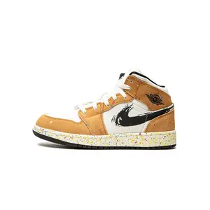 Air Jordan 1 Mid SE GS "Brushstroke" DA8006 100