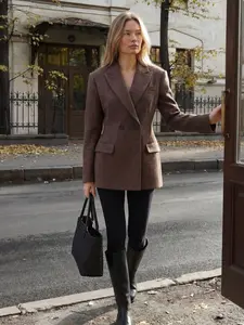 ALEA TAILORED DOUBLE-BREASTED WOOL BLAZER