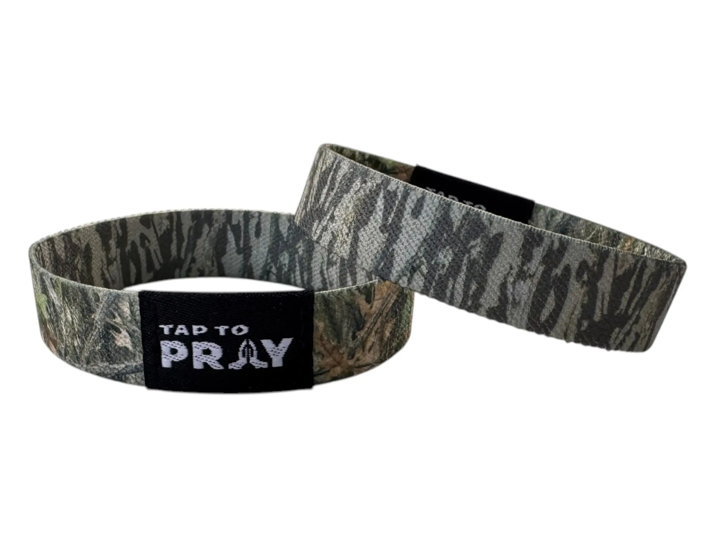 Tap To Pray™ Wristbands - Forest & Tree Bark Camo