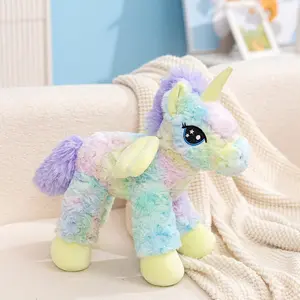 4 Styles Unicorn Pillow Unicorn Plush Toys Soft Stuffed Doll for Halloween Home Decor, Birthday Party Favors & Cozy Home Accents, Festive Decoration