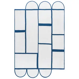 Jolynn Modern Braided Shapes Area Rug
