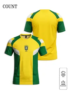 Men's Casual Fitted Short Sleeve T-Shirt, Bold Athletic Tee, All-Over Printed Design, Perfect for Daily Wear & Sports, Comfortable Fit, Athletic Style Activewear