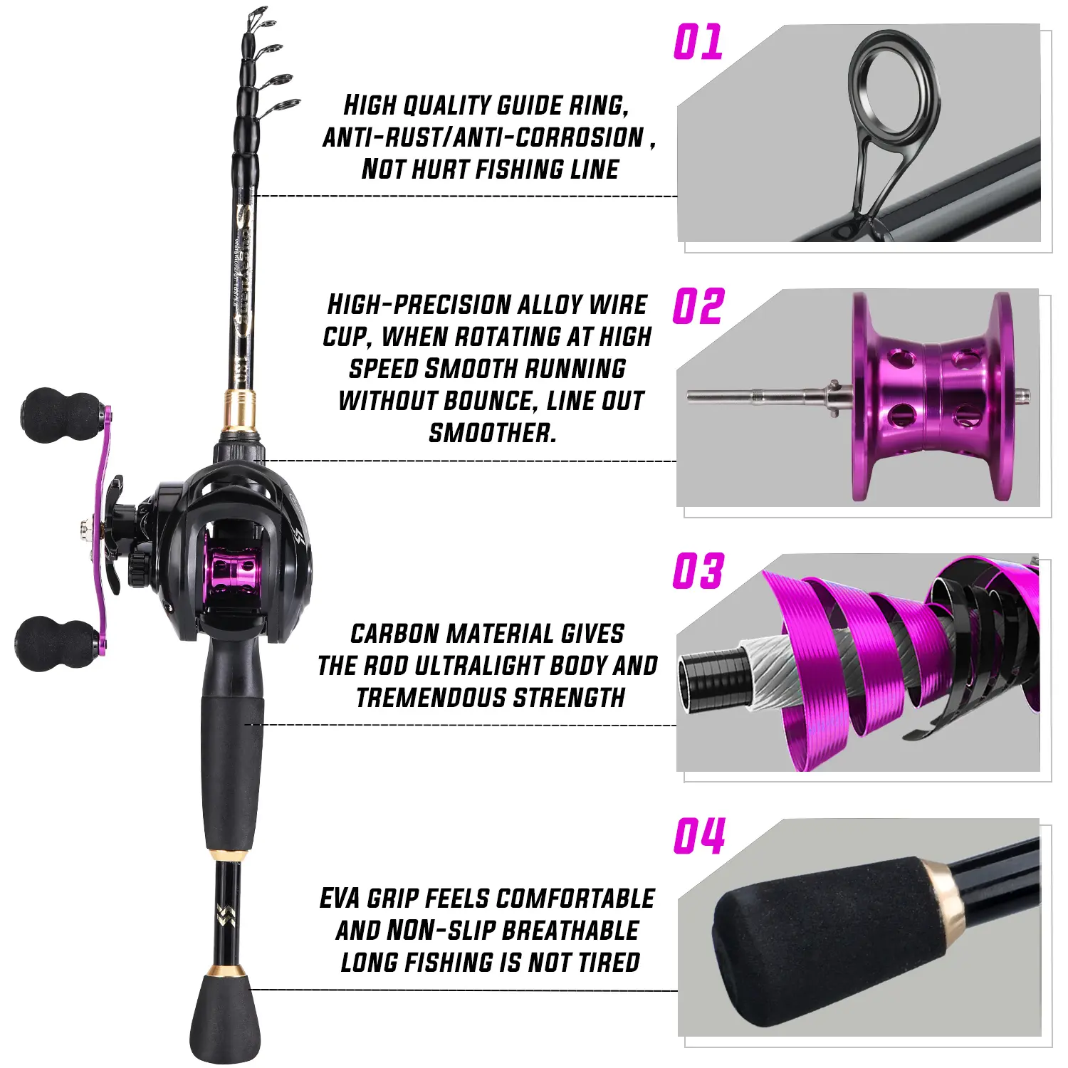 Sougayilang Spinning Reel Combo - Telescopic Spincast-Baitcasting Fishing  Rod Kit, Fishing Equipment, Outdoor Sports Supply, Christmas Gift for  Enthusiasts - TikTok Shop